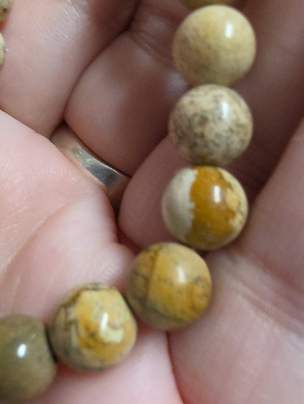 Vintage 925 Sterling Picture Jasper Necklace - Picture 4 of 6